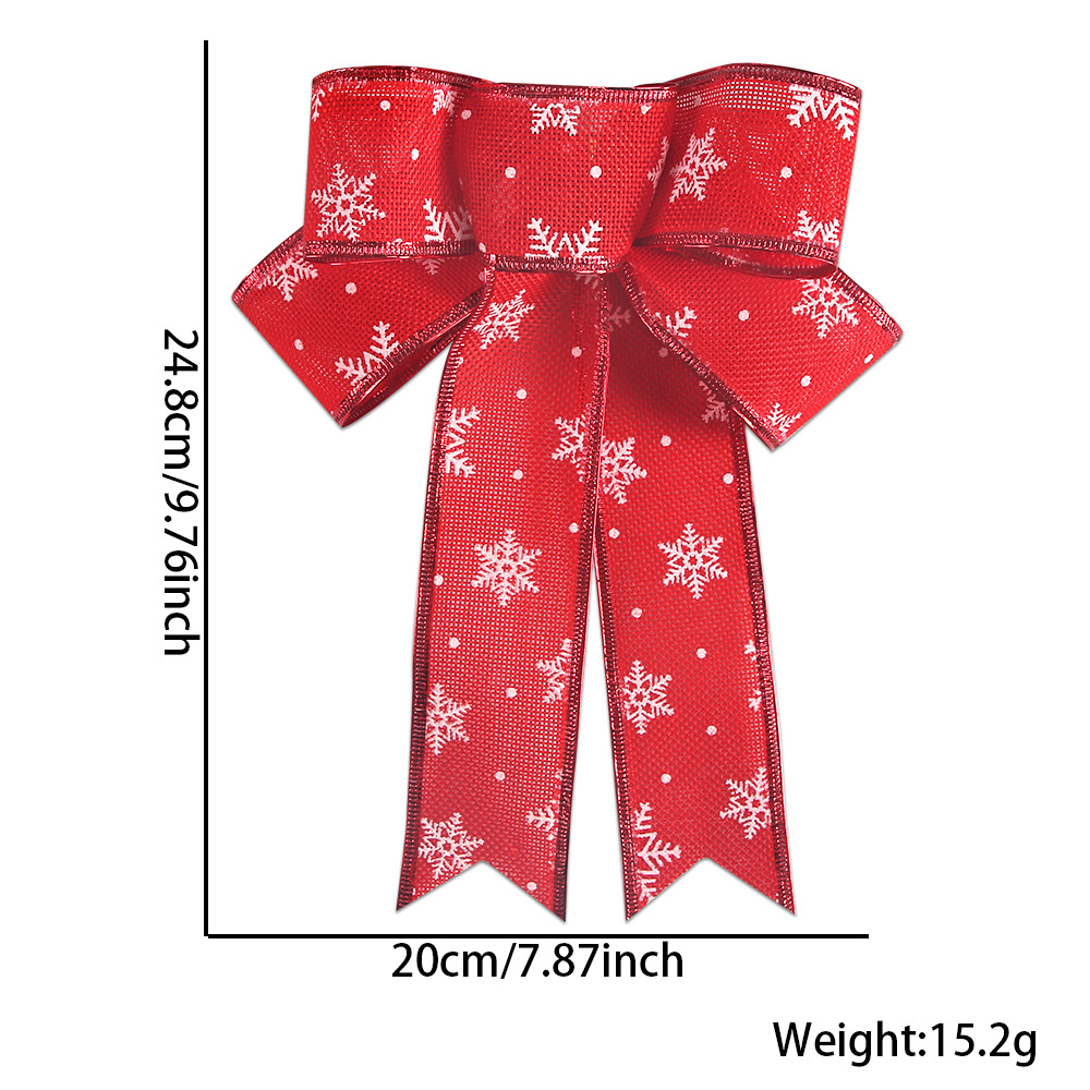Red snowflake bow