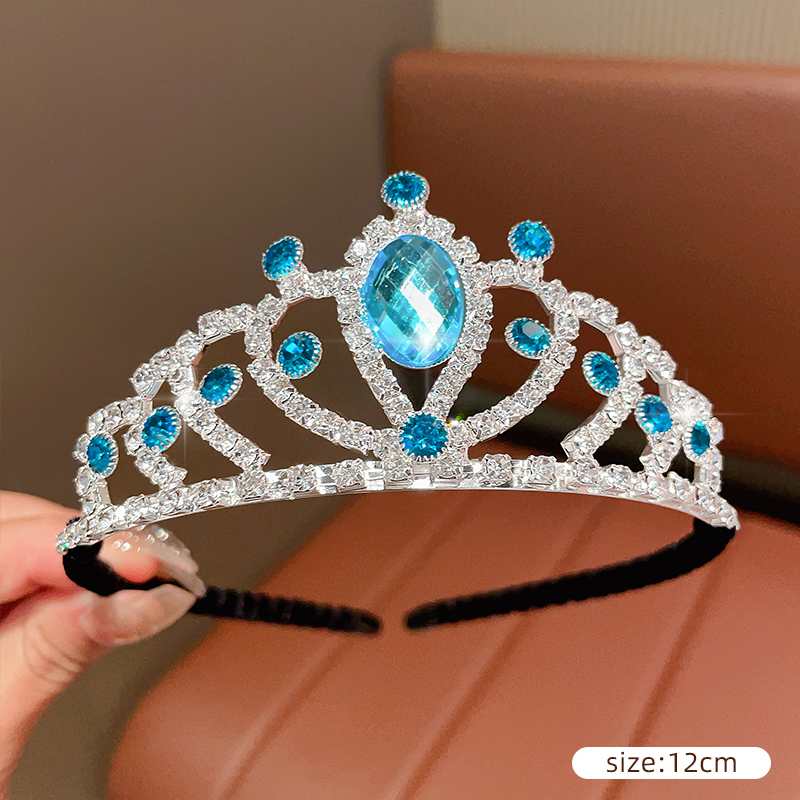 17# blue crystal hair band