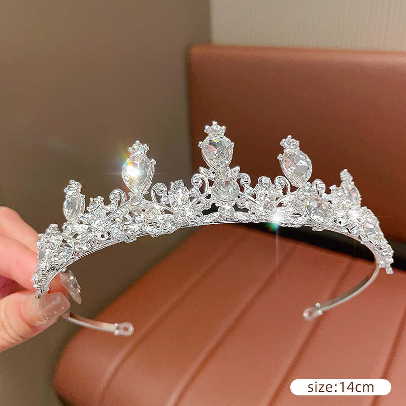 19# white rhinestone crown