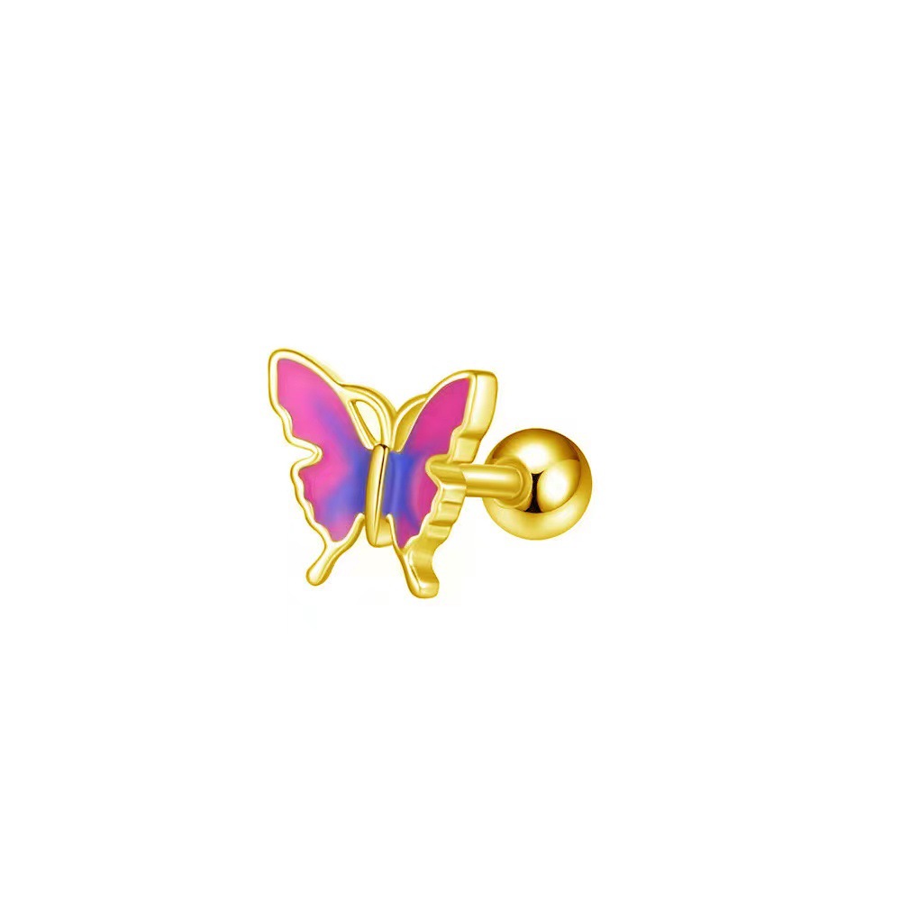 6:Gold-Pink Blue Butterfly