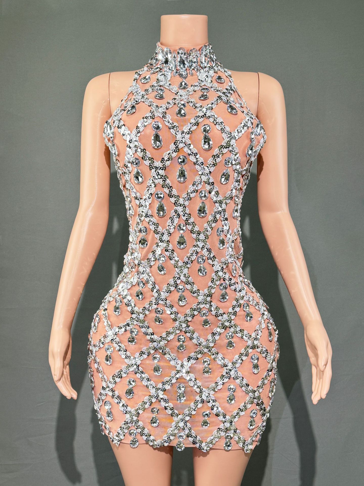 Short skirt skin bottom silver stripe