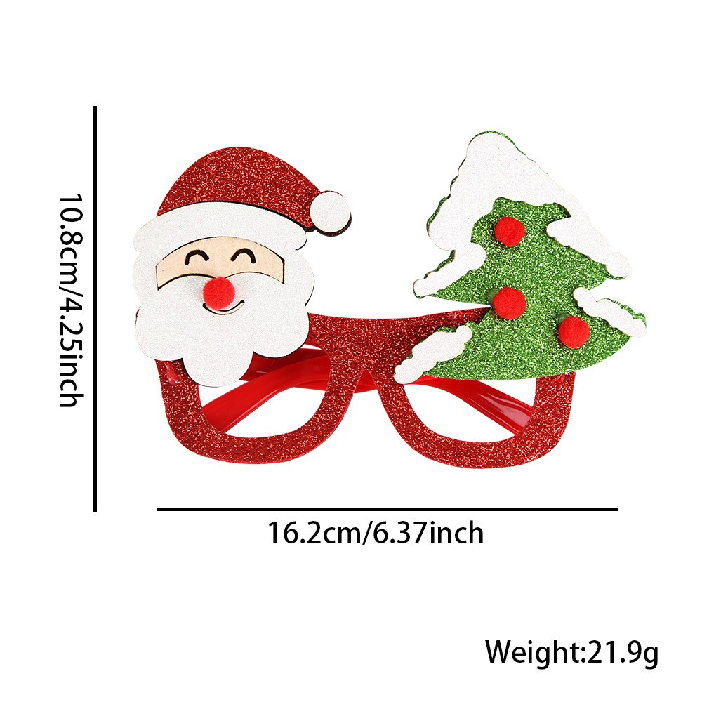 Santa Claus Christmas tree red glasses