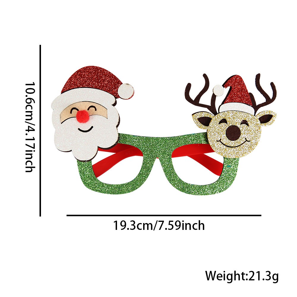 Santa Claus deer green glasses