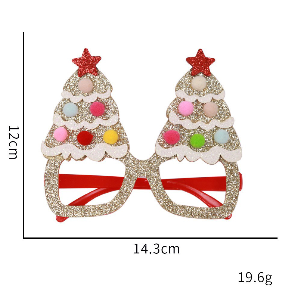 Double Christmas tree golden glasses