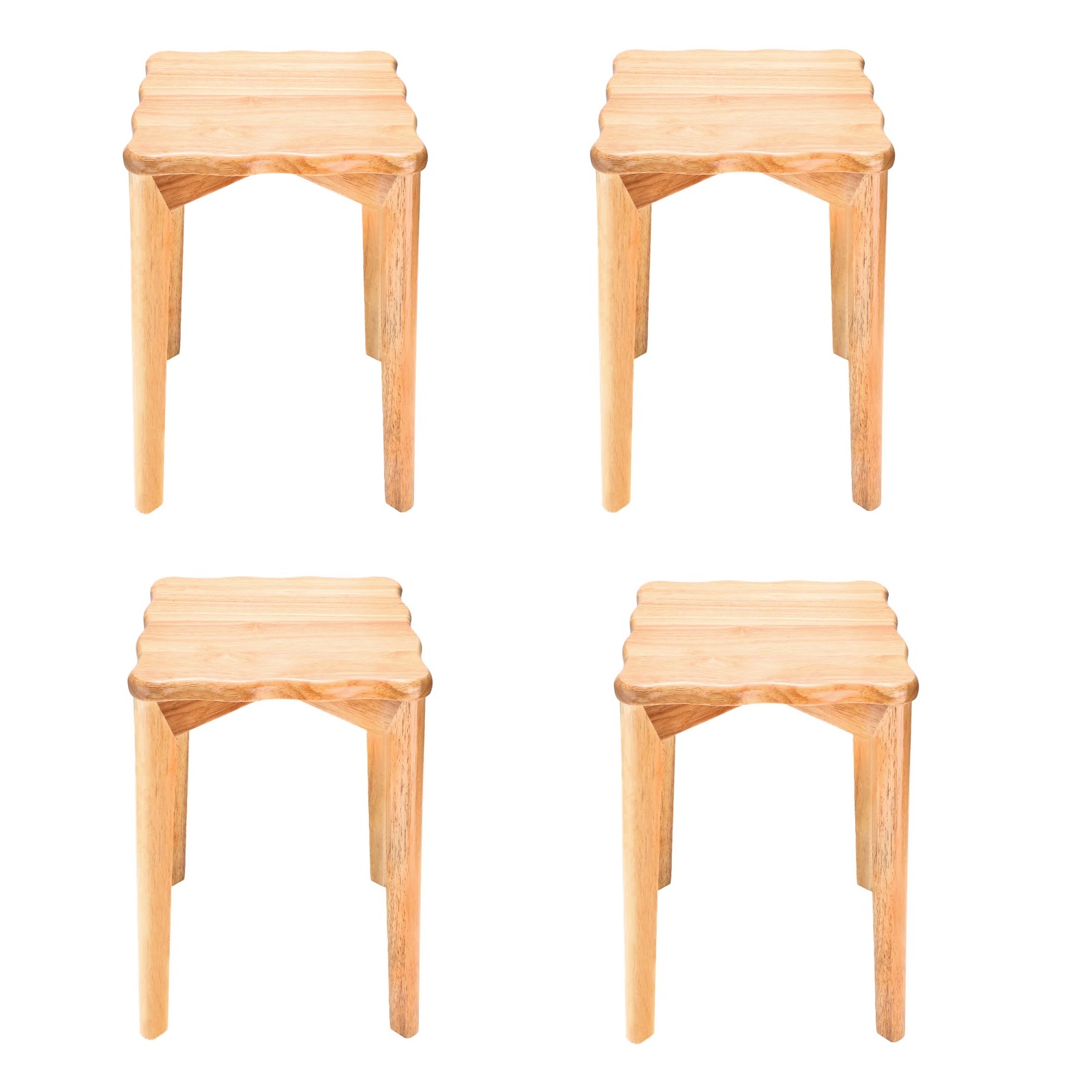 Plum stool original wood color 4PCs/Lot