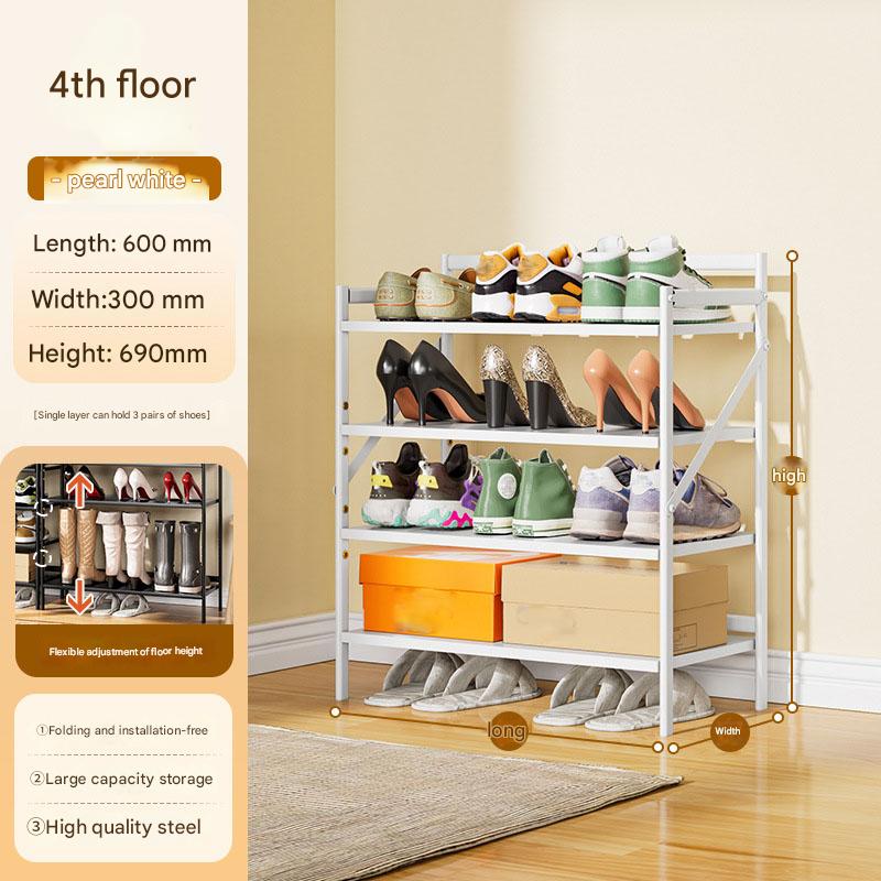 White four-layer 600*300*690-installation-free folding rack