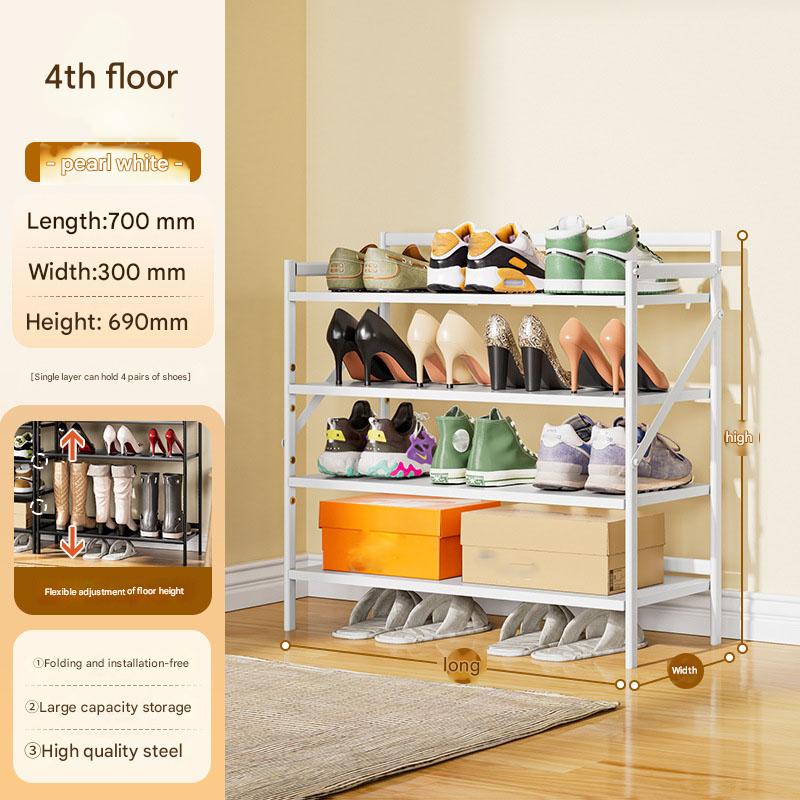 White four-layer 700*300*690-installation-free folding rack