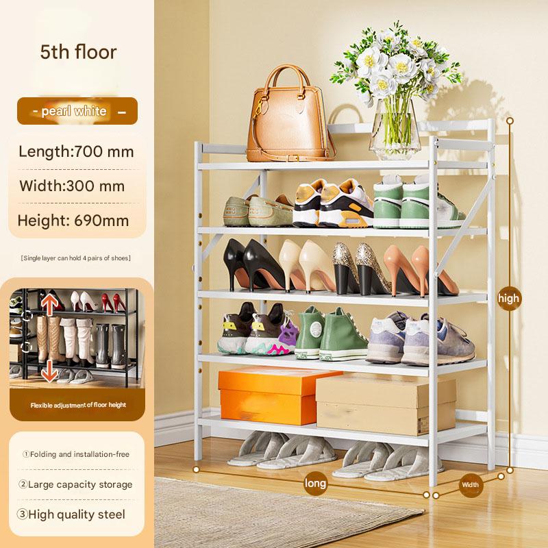 White five-layer 700*300*850-installation-free folding rack