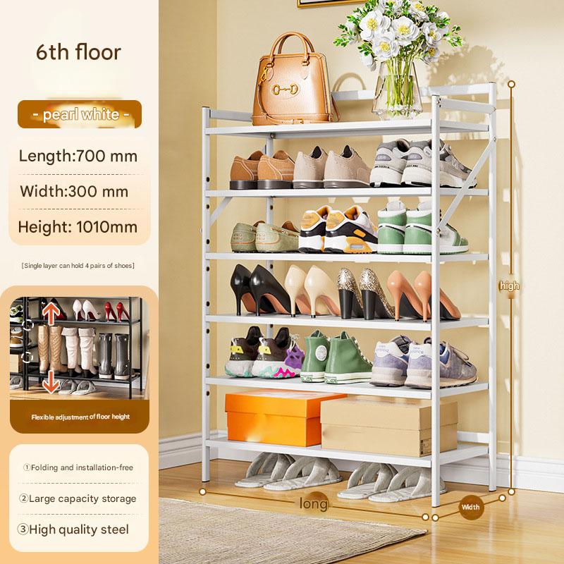 White six-layer 700*300*1010-installation-free folding rack