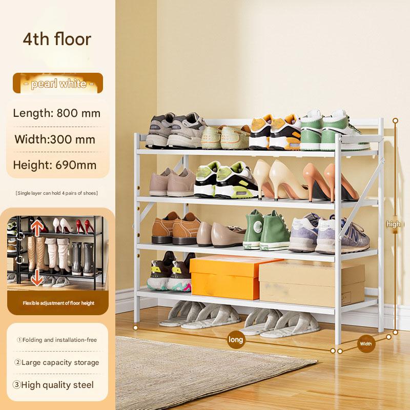 White four-layer 800*300*690-installation-free folding rack