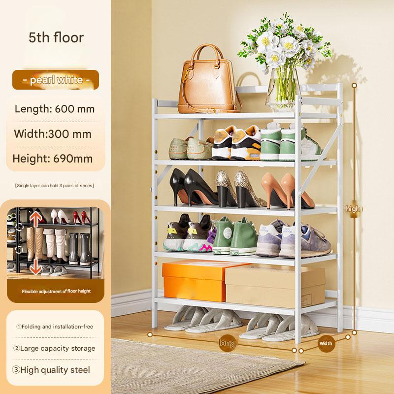 White five-layer 600*300*850-installation-free folding rack