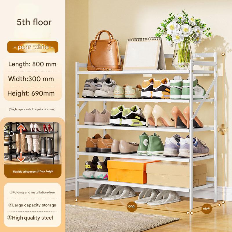 White five-layer 800*300*850-installation-free folding rack