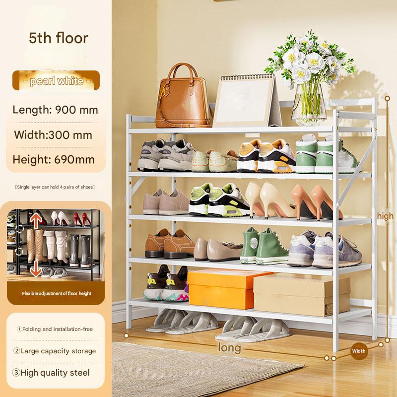 White five-layer 900*300*850-installation-free folding rack