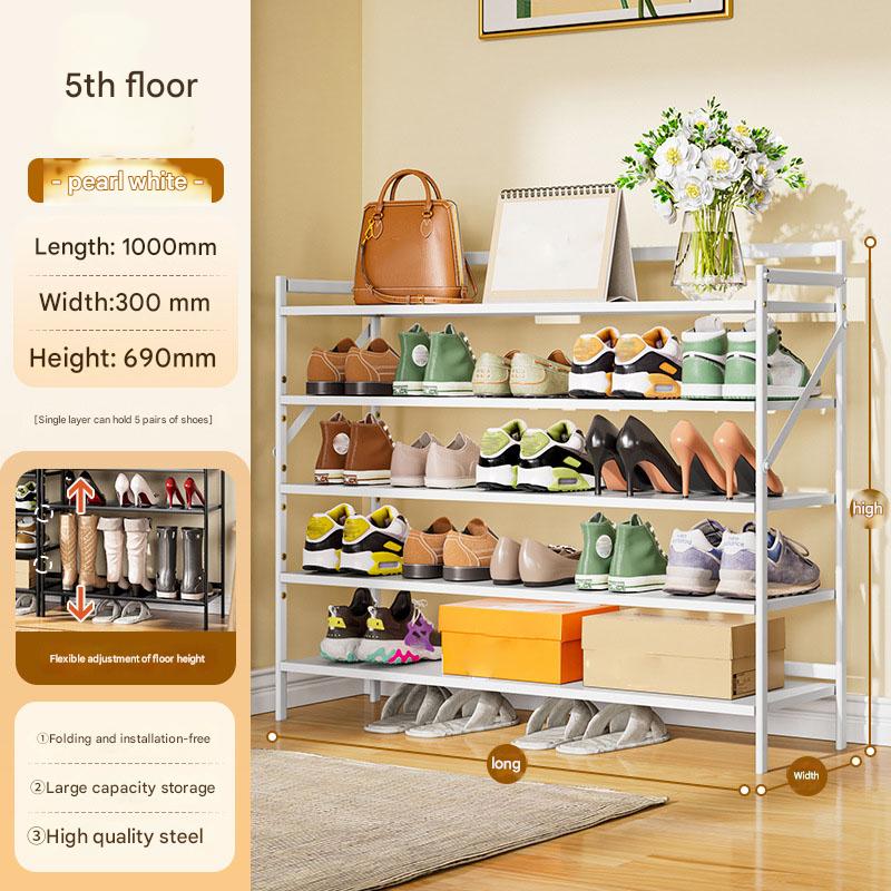 White five-layer 1000*300*850-installation-free folding rack