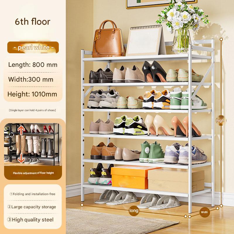 White six-layer 800*300*1010-installation-free folding rack