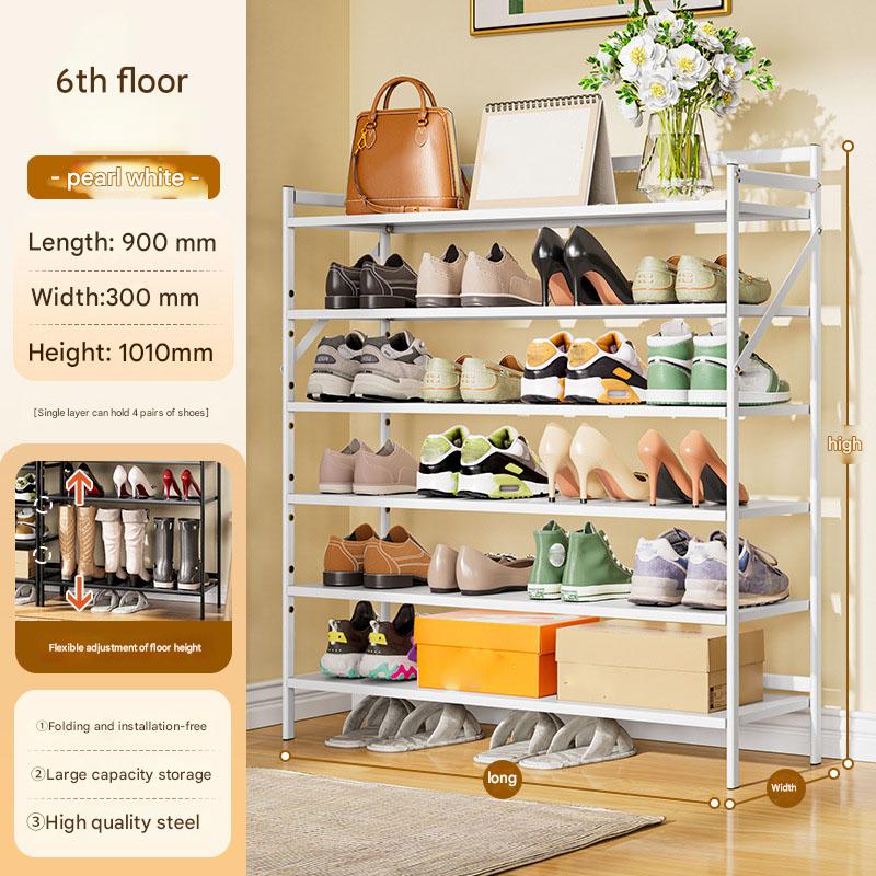 White six-layer 900*300*1010-installation-free folding rack