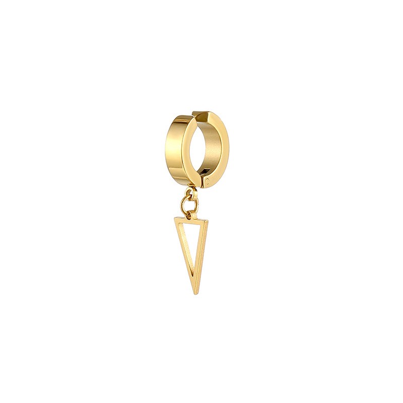 Gold ear clip hanging triangle