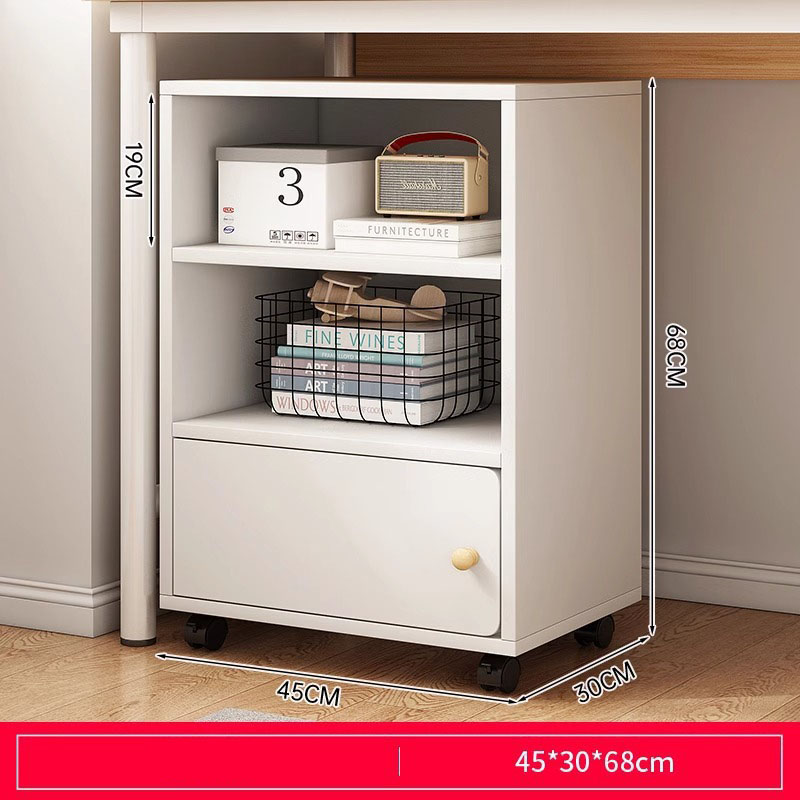 (Warm white upgrade) Three layers of a door with pulley 45*30*68cm