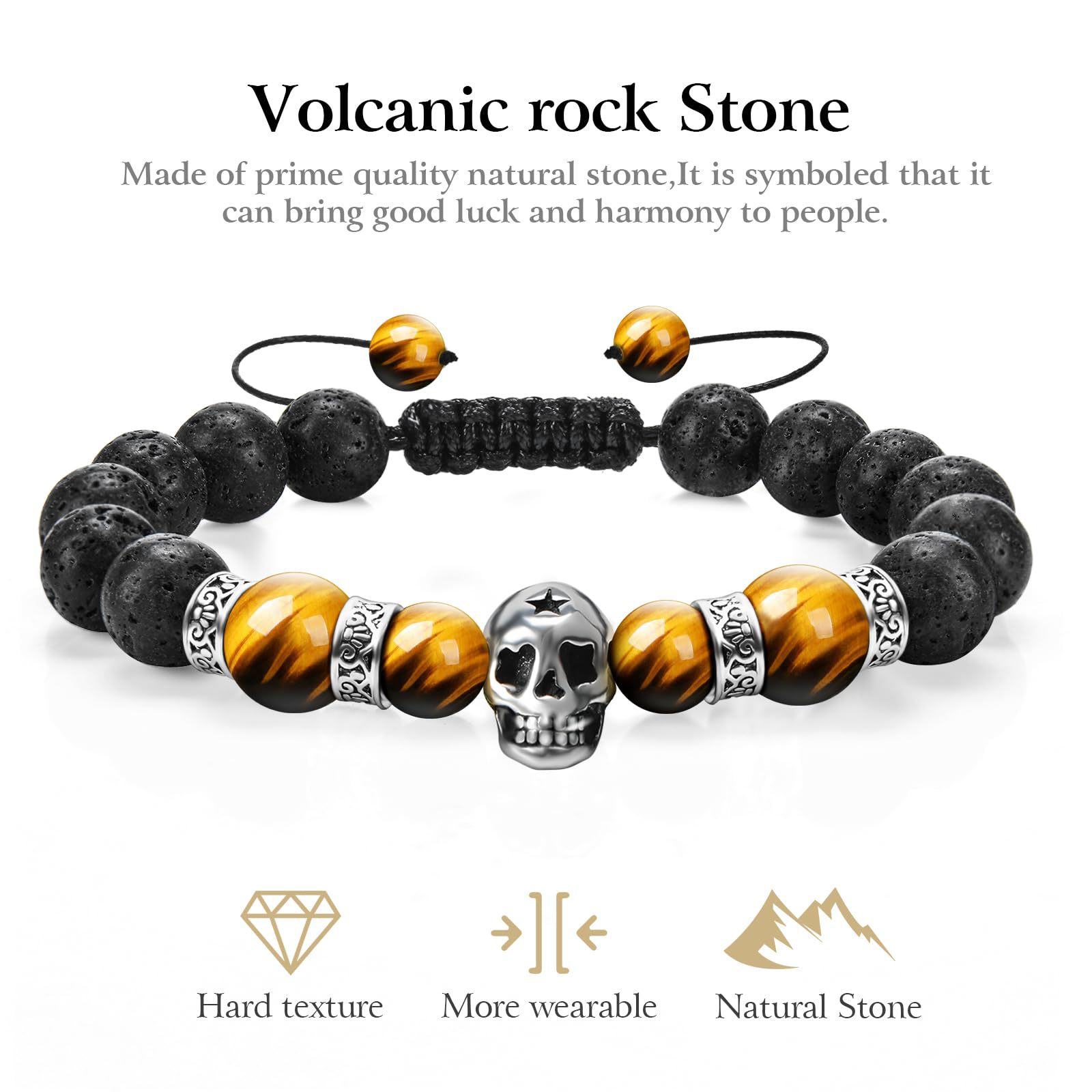 4:Yellow Tiger Eye   skull