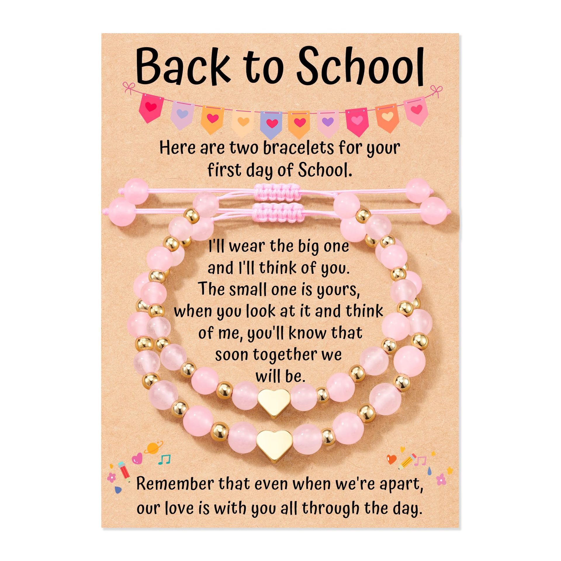 4:Back to school rose quartz set bracelet