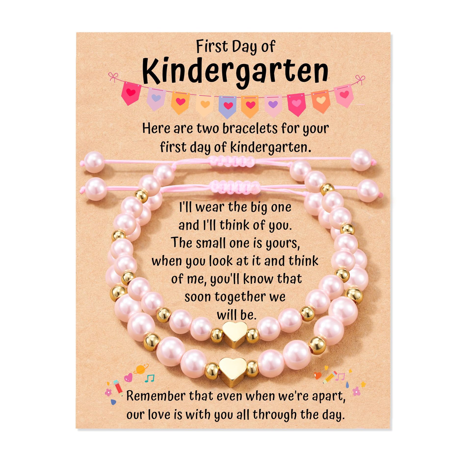 11:Kindergarten pink pearl set bracelet