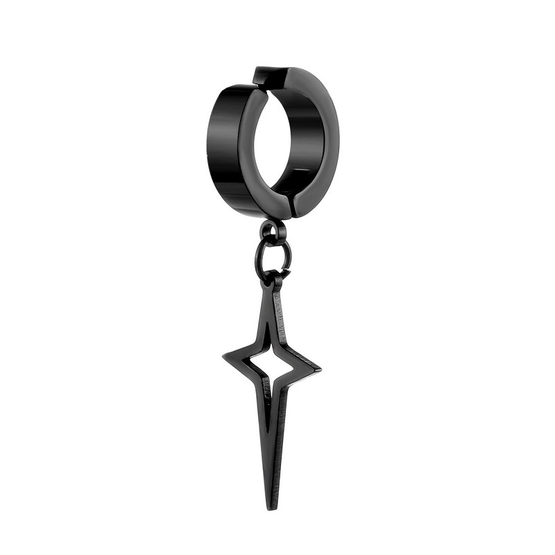Black ear clip cross