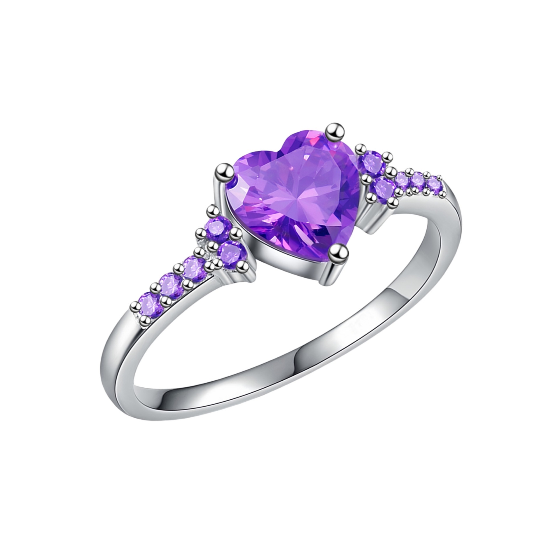 Purple diamond ring [white gold] US Size #5