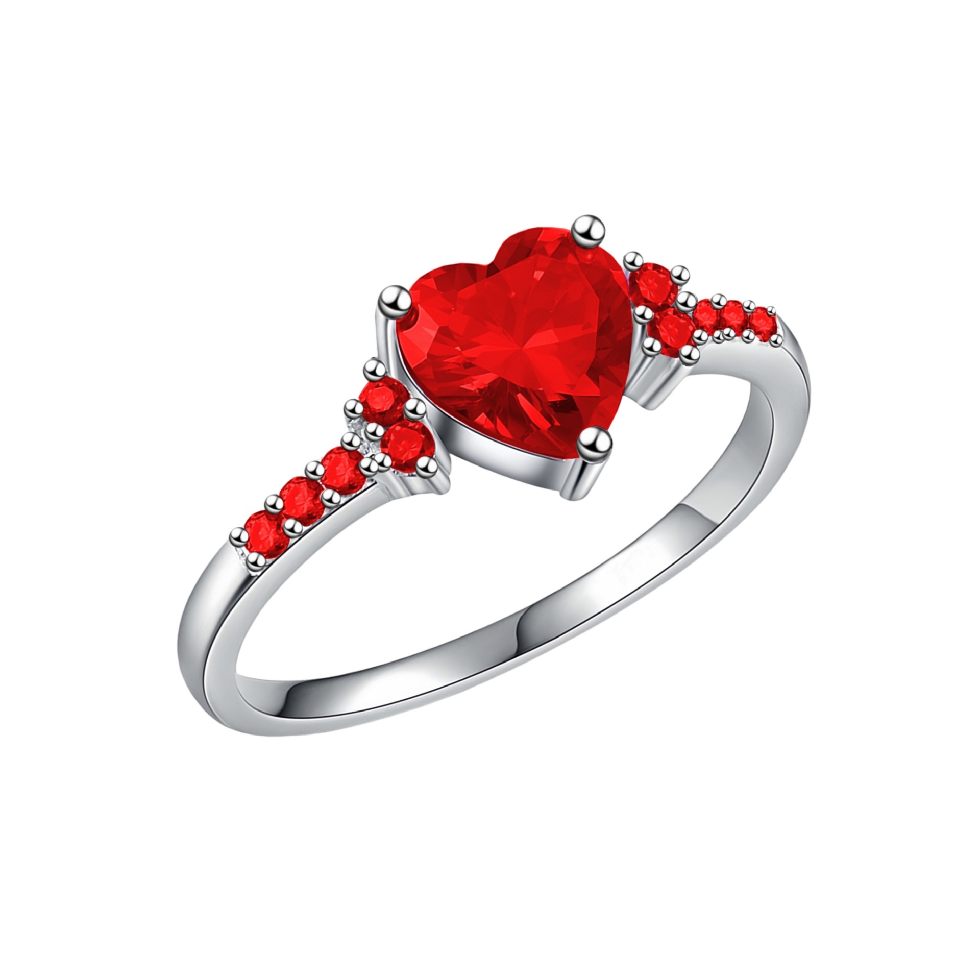 Red diamond ring [white gold] US Size #5