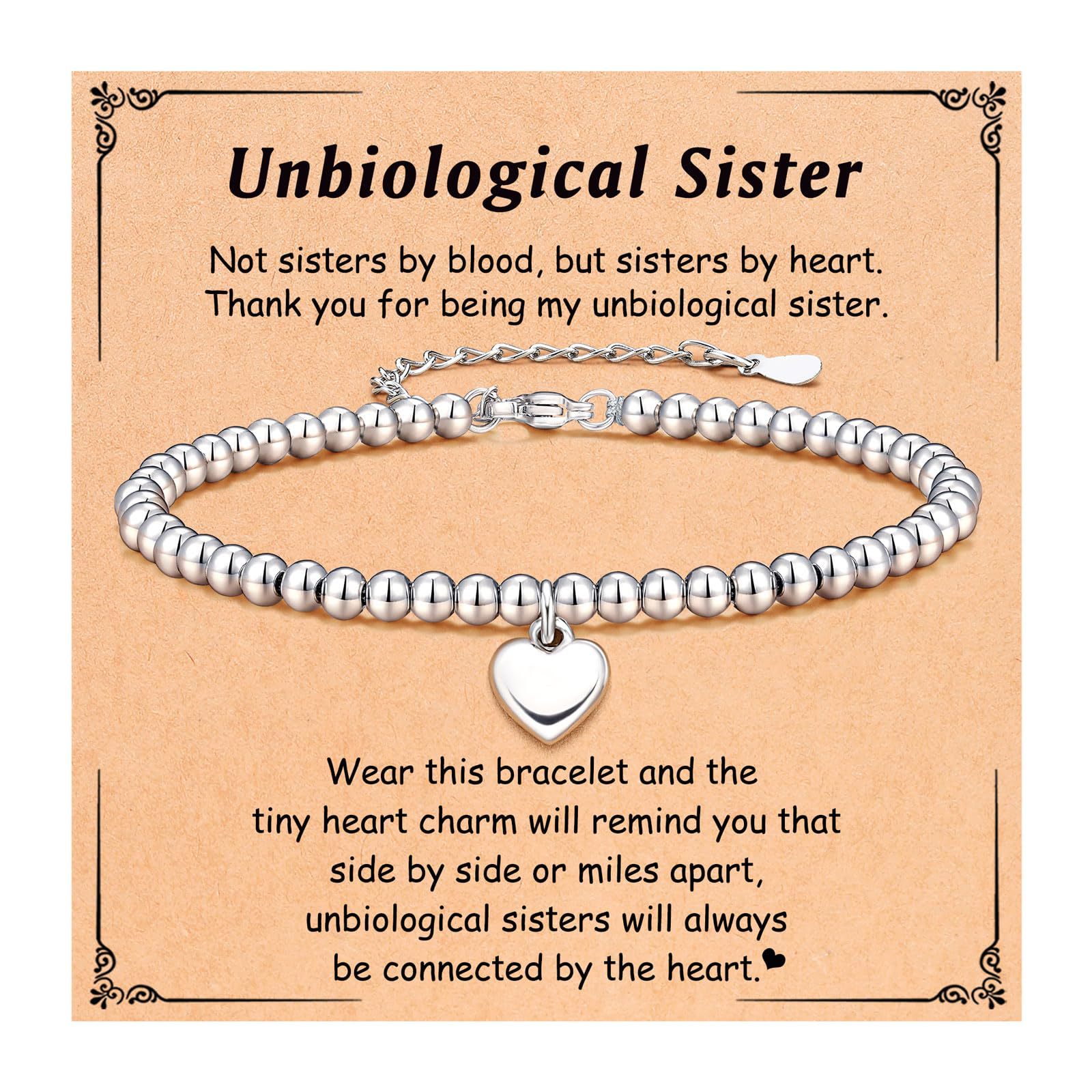 5:Unbiological Sister Card Bracelet
