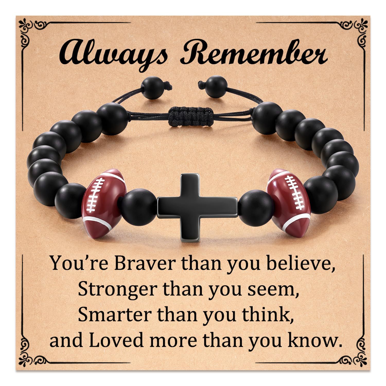 3:Remember Card Rugby Bracelet