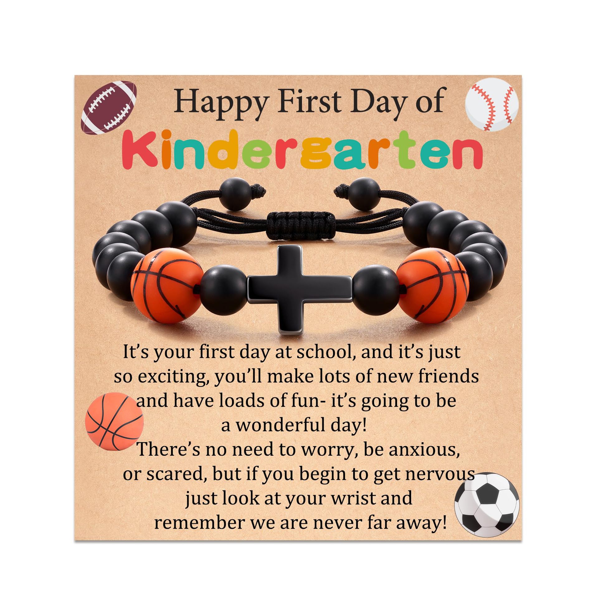 4:Kindergarten card basketball bracelet