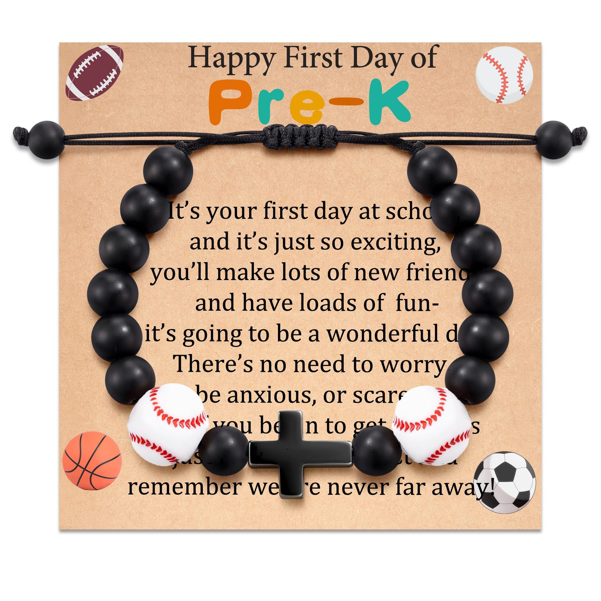 7:Pre-k Card Baseball Bracelet