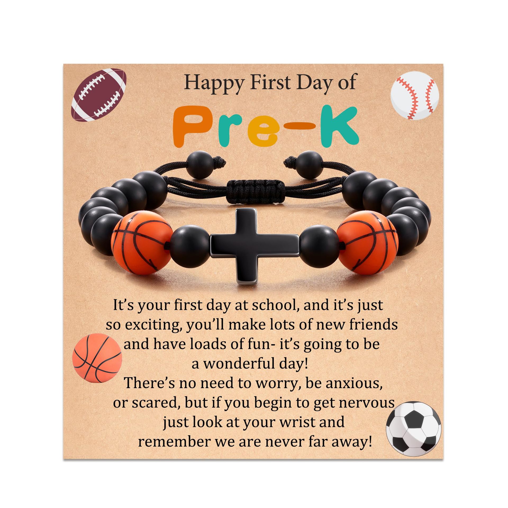8:Pre-k card basketball bracelet