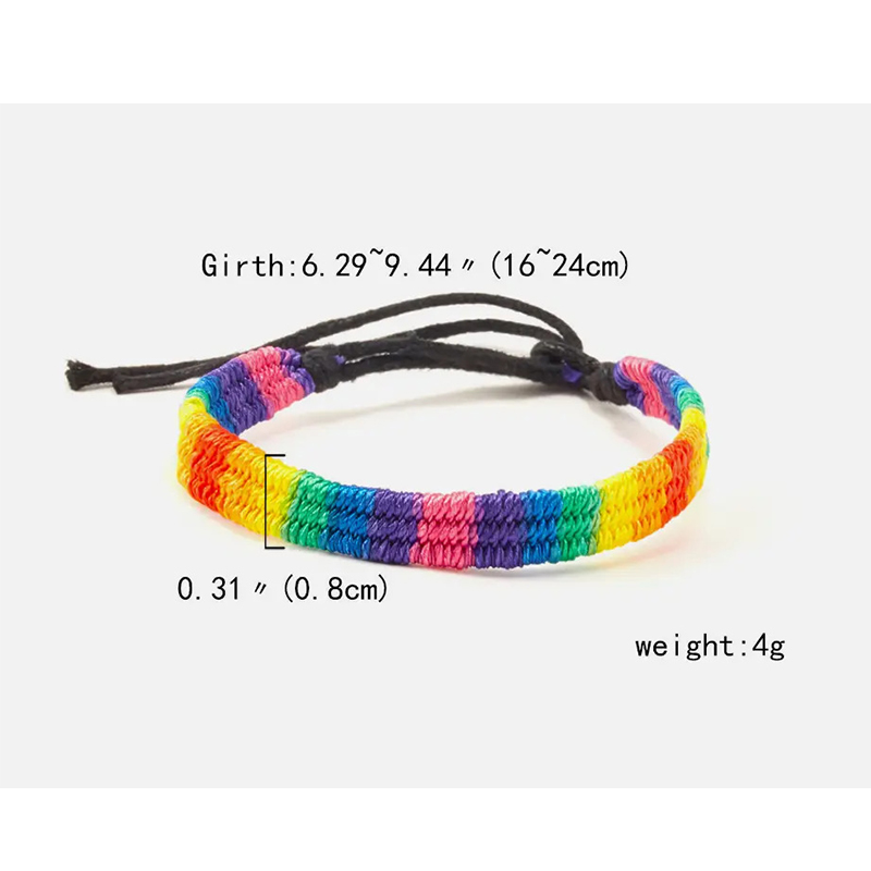 5:Rainbow braided bracelet