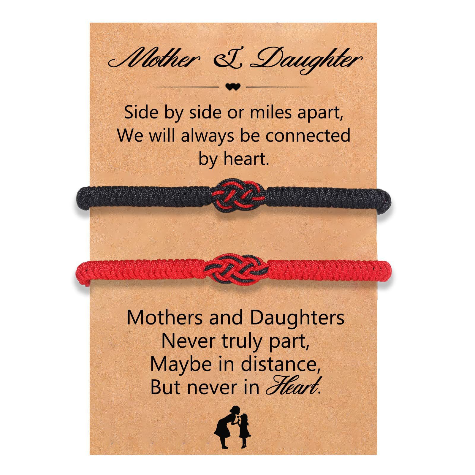 1:Red and Black Rope Set Bracelet   mother Card