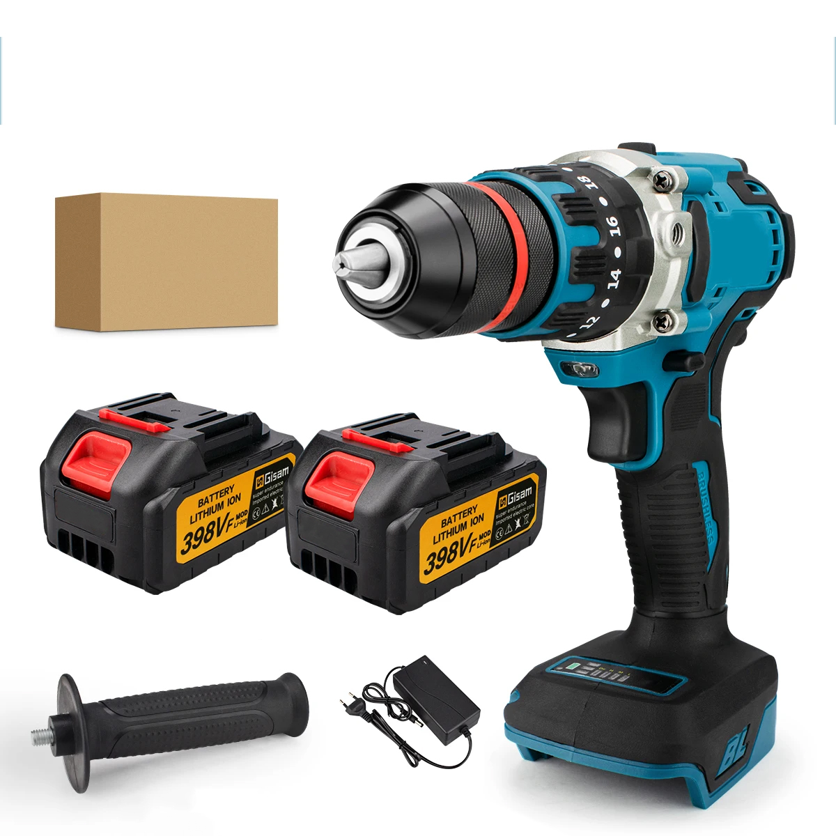 2 batteries 1 charger (Euro standard)