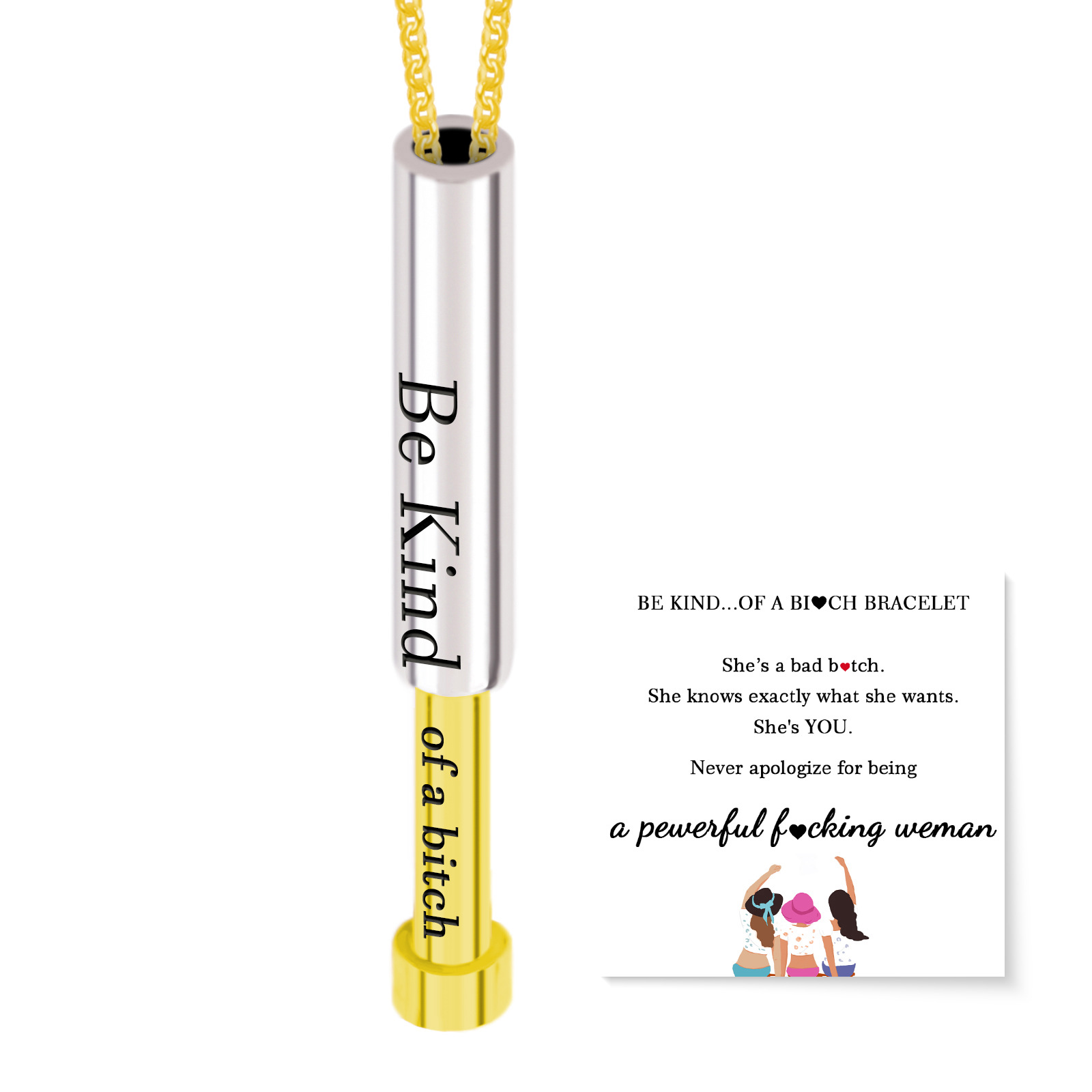 7:Golden Tube Be Kind Engraving Card