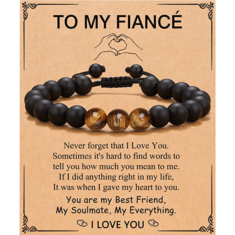 3:Tiger Eye Bracelet FIANCE Card