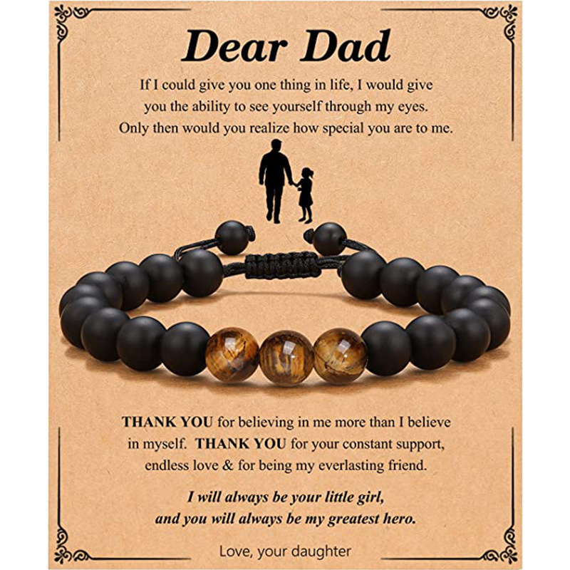7:Tiger Eye Bracelet Dear Dad Card