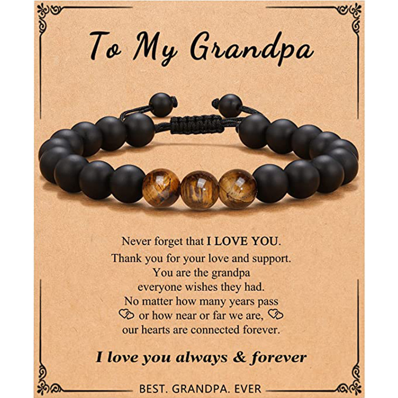 8:Tiger Eye Bracelet Grandpa Card