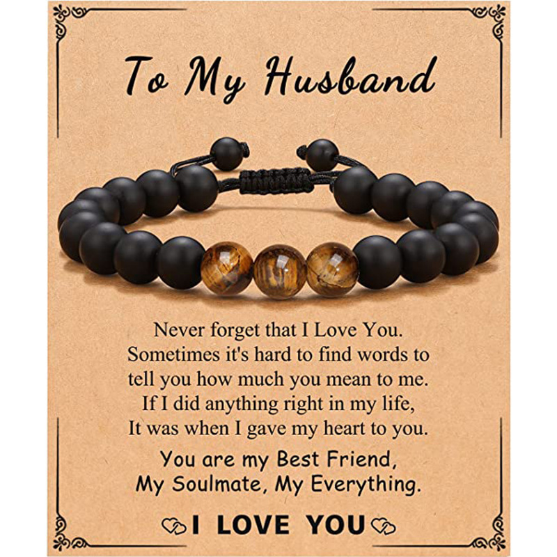 9:Tiger Eye Bracelet Husband Card