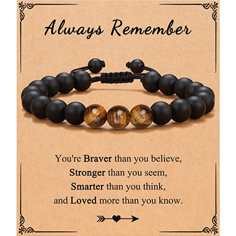 13:Tiger Eye Bracelet Always Remember Card