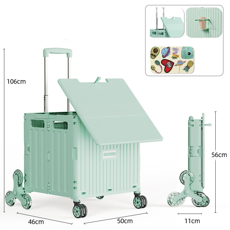 Large 8-wheel ladder dawn green