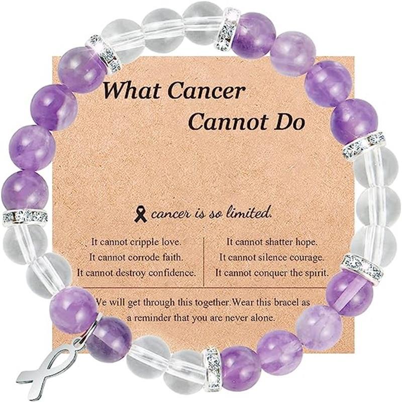 5:Purple White Crystal Bracelet Card