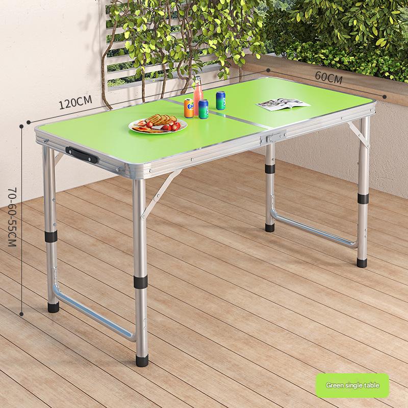Round tube Green single table (adjustable height)