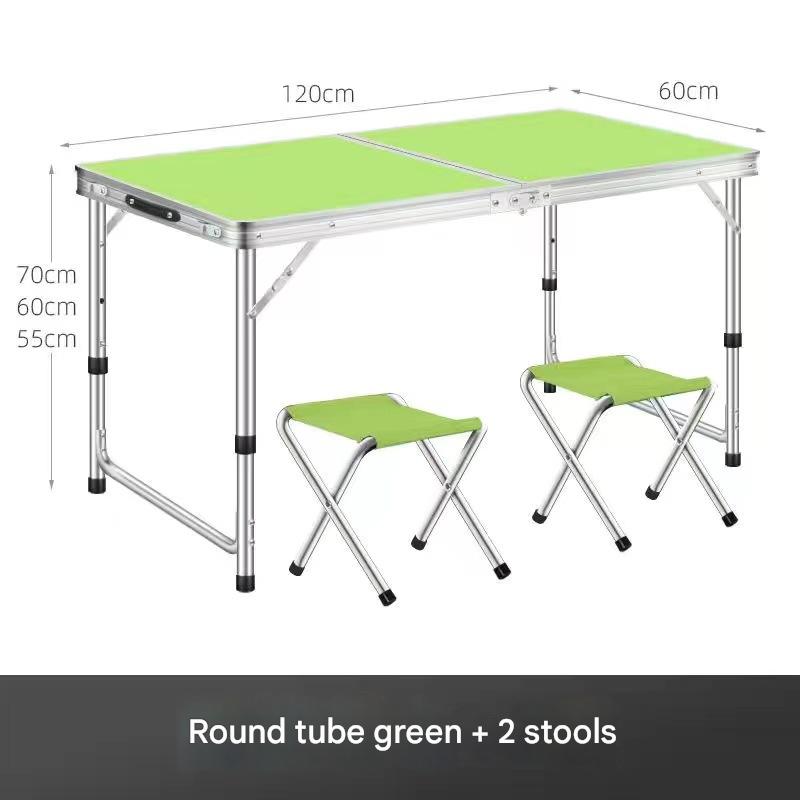 Round tube Green single table (Send 2 cloth stool and adjustable height   adjustable height)