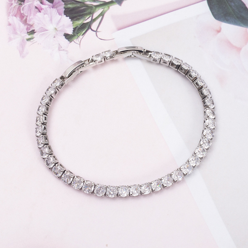 9:16# bracelet silver-white zirconium