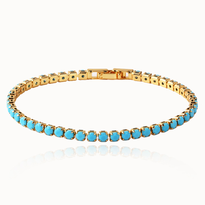 17:16# bracelet gold-blue turquoise turquoise