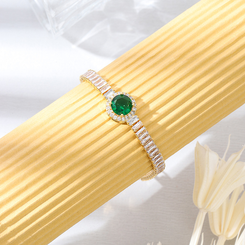 5:Bracelet Round Gold-Green