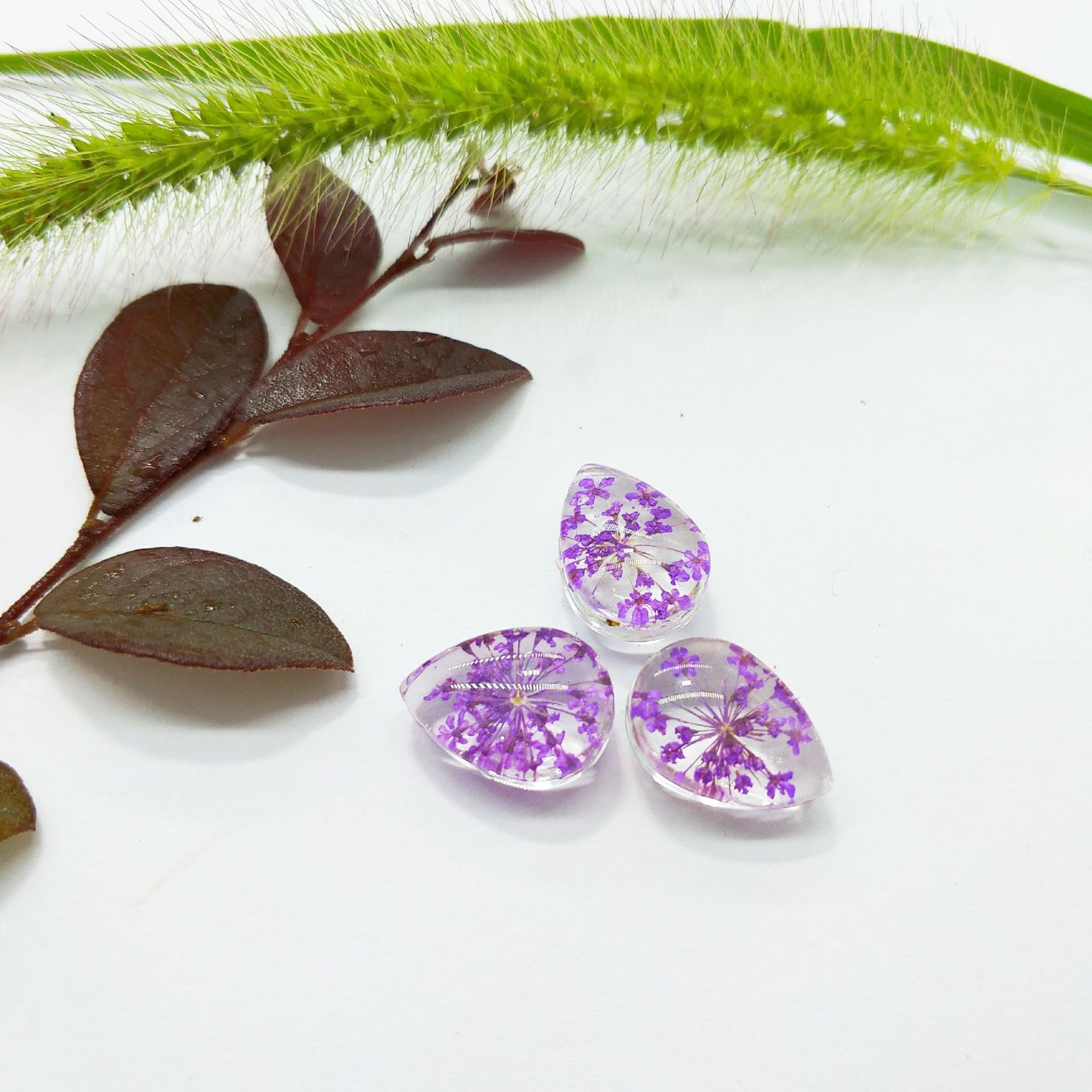 Purple With copper wire